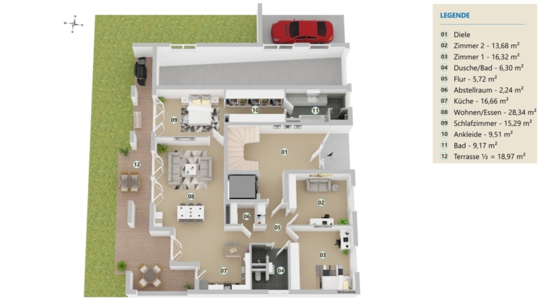Grundriss Wohnung Erdgeschoss